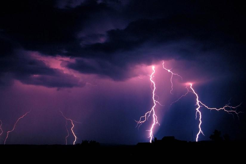 HD Lightning Storm Background.