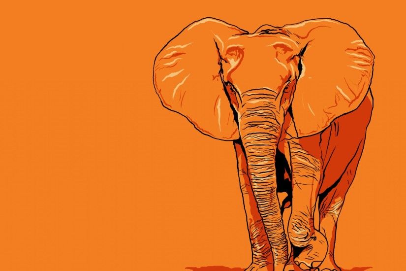 Elephant Art HD Desktop Wallpaper, Background Image
