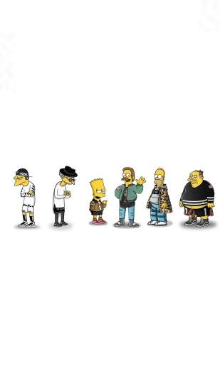KEKI made a wallpaper of all the Simpsons characters.