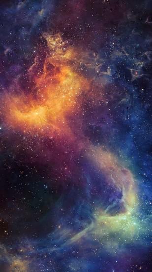 9388 26: Beautiful Colored Space Nebula iPhone 7 wallpaper