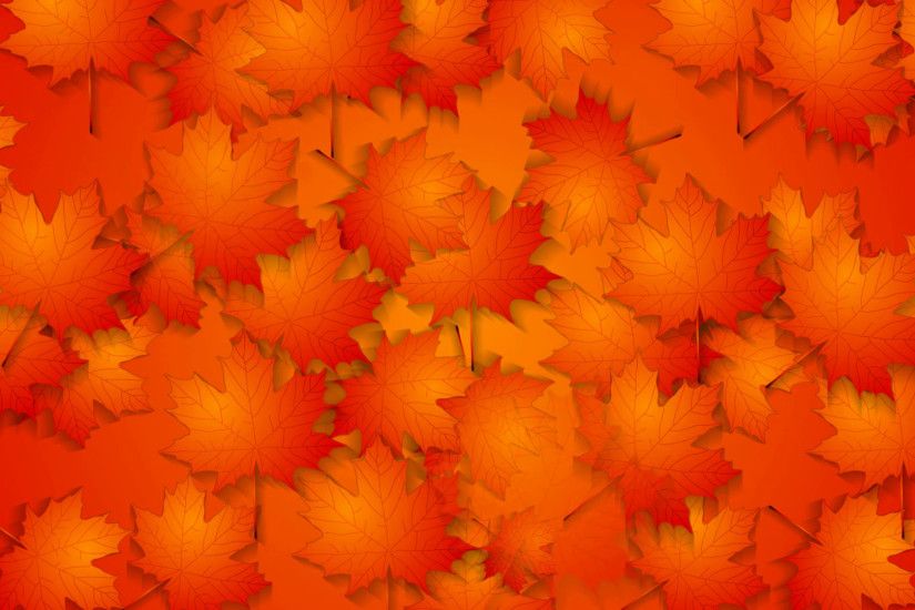 Abstract red orange autumn background with maple leaves. Video animation HD  1920x1080 Motion Background - VideoBlocks