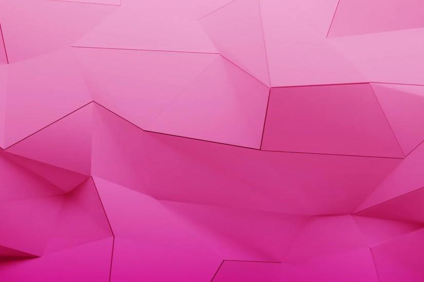 Abstract geometric triangle background in endless loop. Pink version.