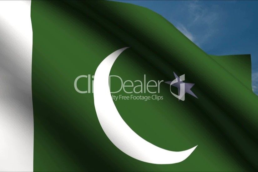 download Pakistan Flag waving in wind with clouds in background HD  Wallpapers