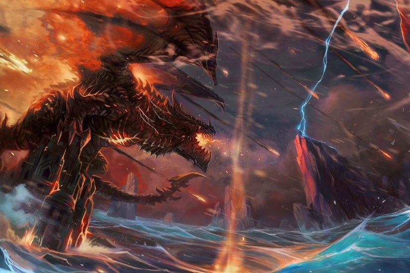 dragon, World Of Warcraft: Cataclysm, Deathwing, Thrall Wallpapers HD /  Desktop and Mobile Backgrounds