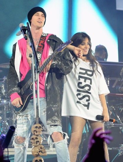 MGK and Camila Cabello performing at ALCU