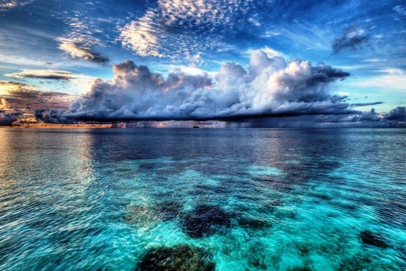 Sea Blue Ocean Sky Nature #iPhone #6 #plus #wallpaper | iPhone 6