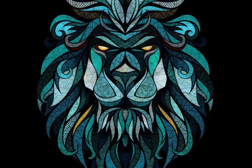 Blue Lion Wallpaper