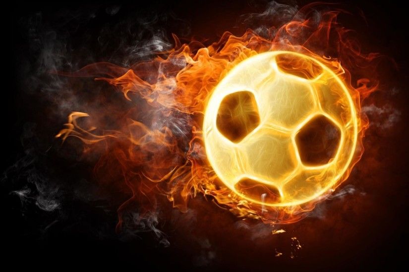 Football on Fire – 1080p HD Wallpaper for Desktop