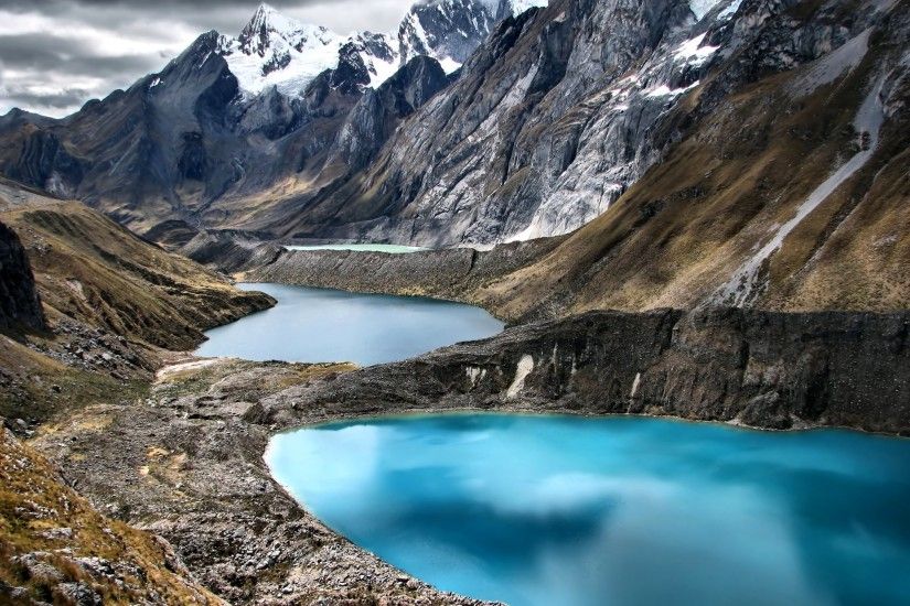 nature, Landscape, Water, Lake, Reflection, Mountain, Clouds, Peru, Snow  Wallpapers HD / Desktop and Mobile Backgrounds