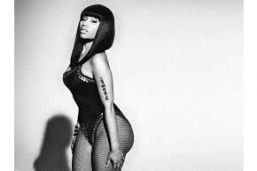 Black and White 4K Nicki Minaj Wallpaper