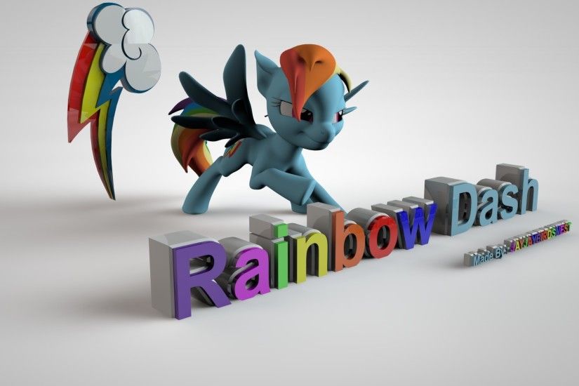 ... My Little Pony FIM 3D Rainbow Dash Wallpaper by jayjaybirdsnest