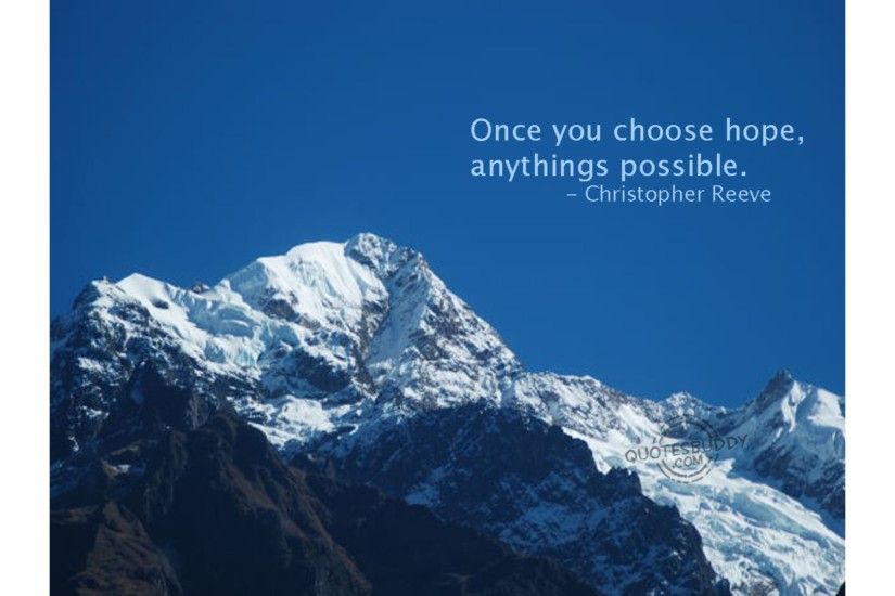 Chose Hope 4K Inspirational Quote Wallpaper