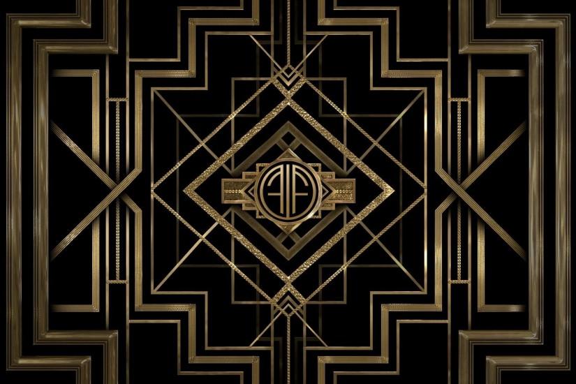 minimalism, Pattern, Digital Art, Black, Gold, The Great Gatsby Wallpaper HD