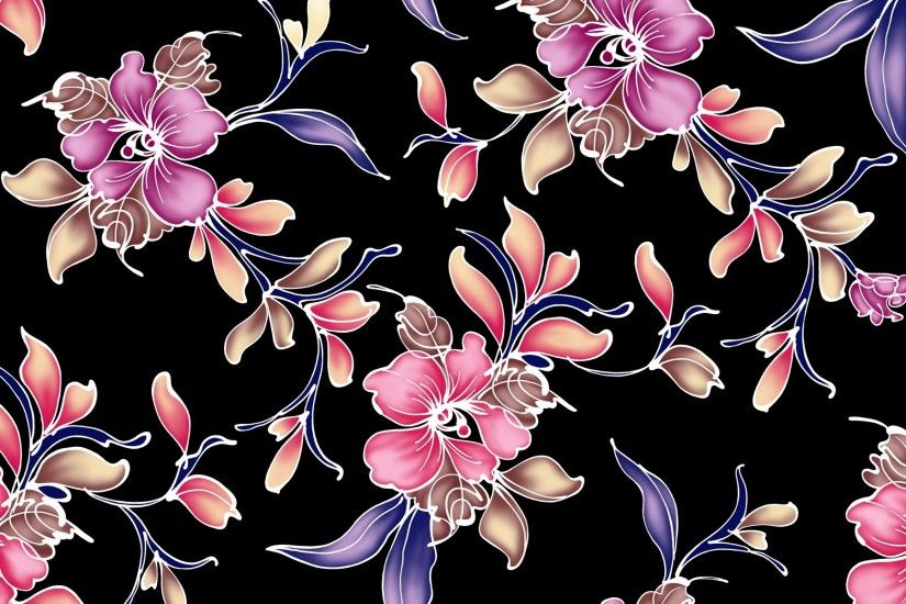 1920x1200 Wallpaper flowers, background, dark, patterns