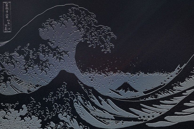 waves Japanese artwork The Great Wave off Kanagawa sea wallpaper .