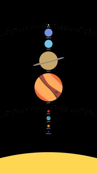 Made a solar system wallpaper ... iPhone 5 .