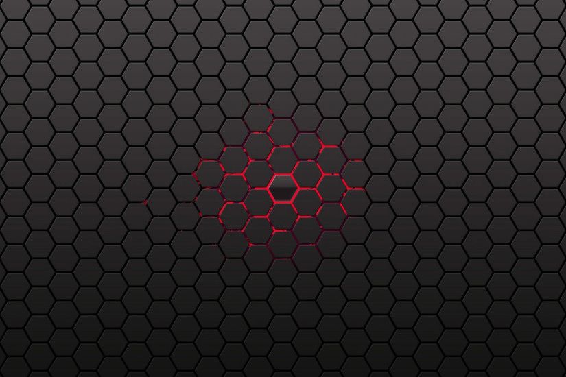 Honeycomb red center black abstract pics
