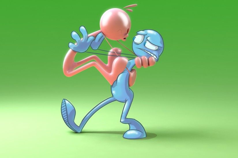 Fighting Cartoons Funny 3D Image