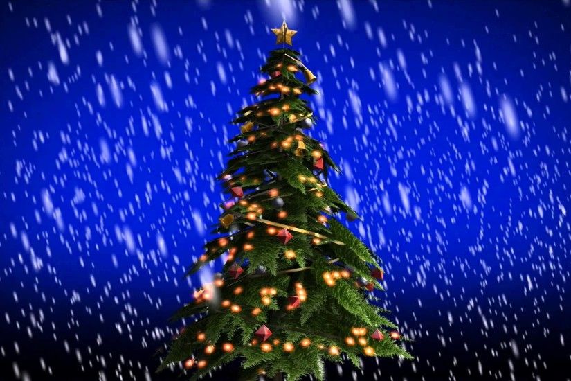 beautiful Christmas Snow falling on christmas tree - free christmas  Background - YouTube