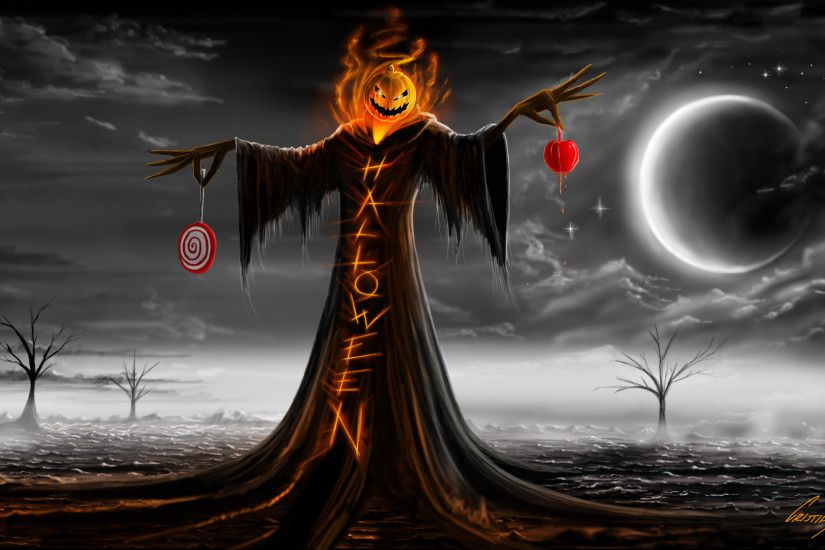 Digital Art Halloween Hd Desktop Wallpaper