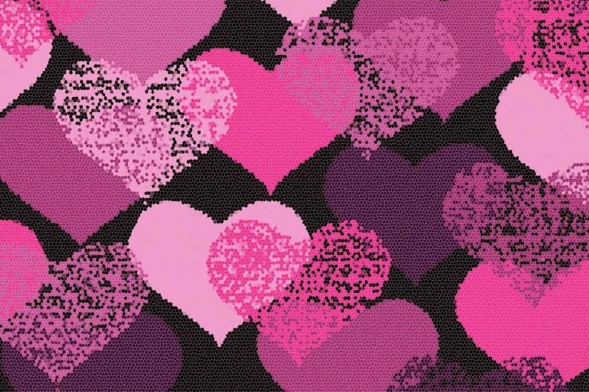 Pink hearts Wallpaper #