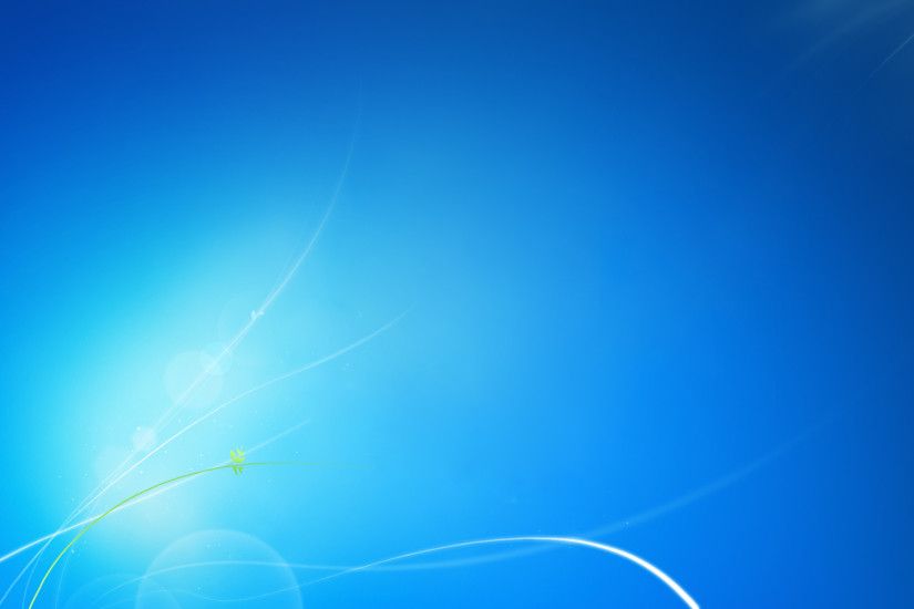 Windows 7 Â· Microsoft Windows Â· blue background