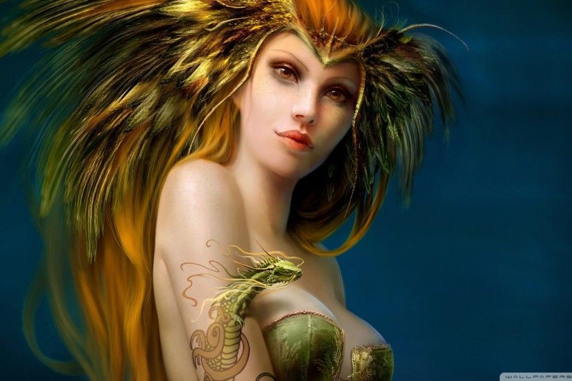 Fantasy Girl Art HD desktop wallpaper : High Definition .