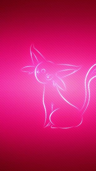 1080x1920 Wallpaper espeon, pokemon, pink