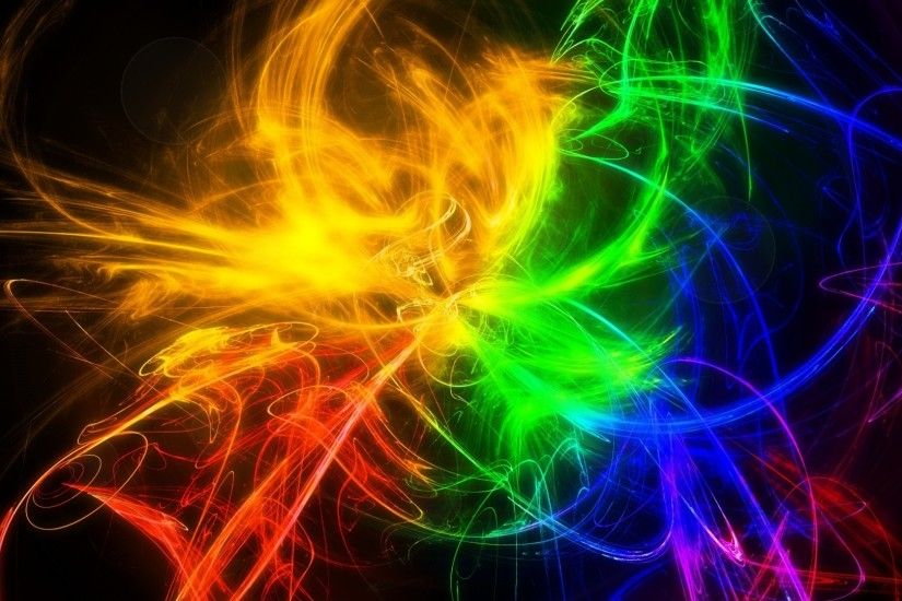 Preview wallpaper smoke, multi-colored, lines, patterns, bright 1920x1080