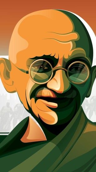 Free Mahatma Gandhi phone wallpaper by bonny1