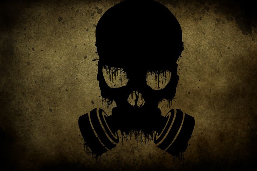 Dark - Gas Mask Skull Wallpaper