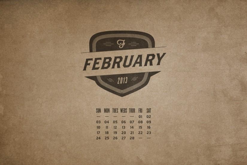 February 2013 Calendar Wallpaper