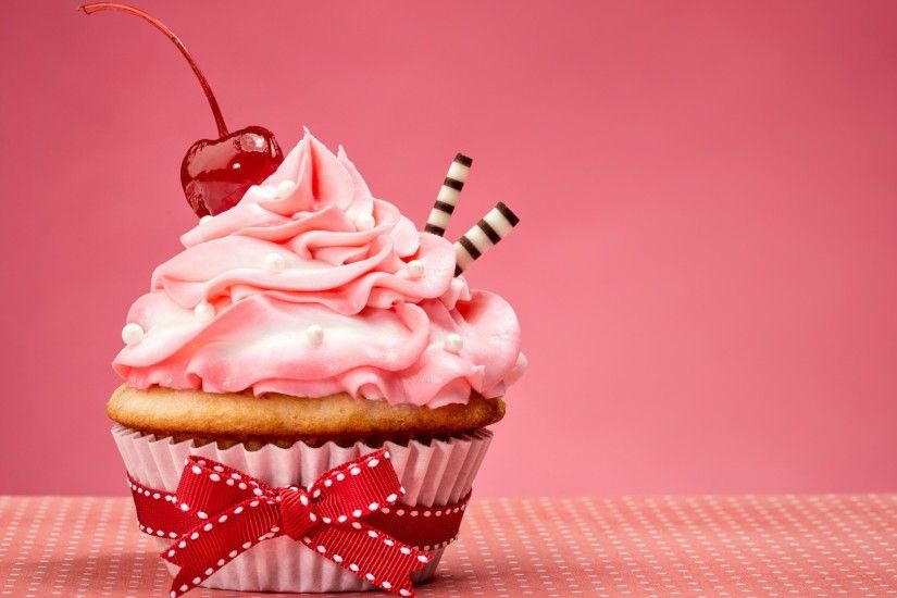 Cupcake, Cherry, Cream, Dessert