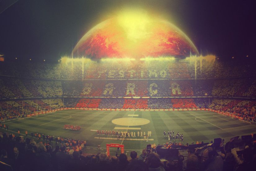 Barcelona camp nou stadium HD Wallpaper - http://www.hdwallpaperuniverse.com