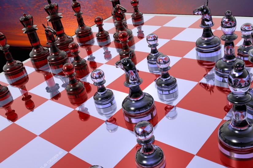 3D Chess Glass Wallpaper Desktop Wallpaper | WallpaperLepi