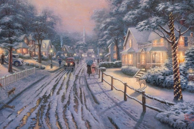 Hometown Christmas Memories By Thomas Kinkade ...