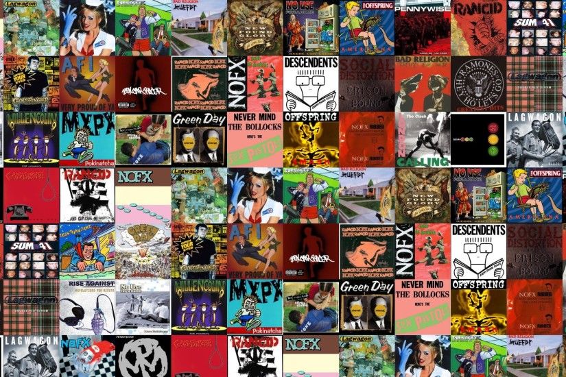 Download this free wallpaper with images of Nofx – So Long And Thanks For  All The Shoes, Lagwagon – Trashed, Blink 182 – Enema Of The State, Mxpx –  Life In ...
