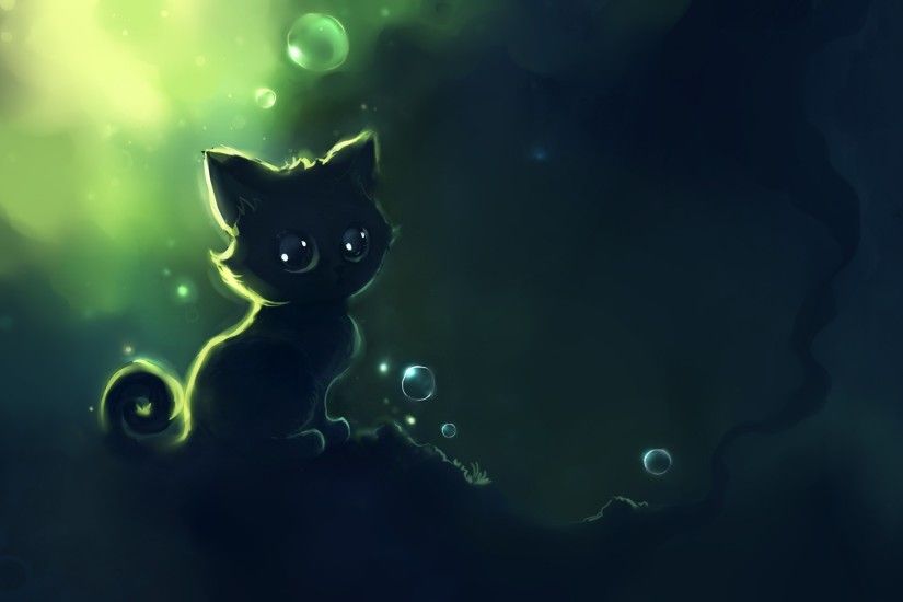 Dark Wallpaper Anime Cat
