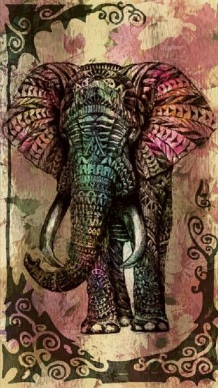 1080x1920 Tribal Elephant Wallpaper