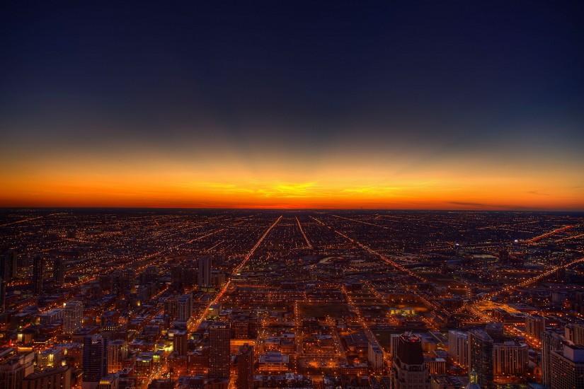 Chicago skyline sunset Wallpapers Pictures Photos Images Â· Â«