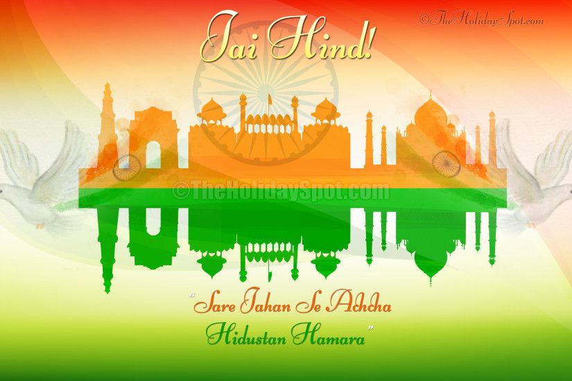Indian Independence Day Wallpaper - Red Fort, India Gage, Qutub Minar, Taj  Mohal