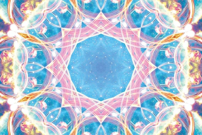 Abstract - Pattern Abstract Artistic Digital Mandala Manipulation Ring  Space Blue Bright Wallpaper