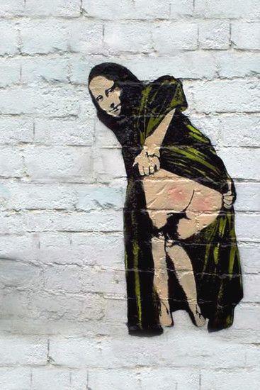 Banksy Mona Lisa Bum Android Wallpaper. Download Your Screen Size (1024 x  1024) - Recommended Download Original