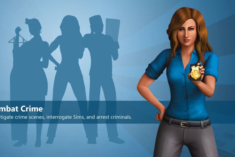 The Sims 4 Wallpaper Get To Work Police
