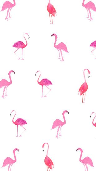 west elm - Flamingo Print Mobile Tech Wallpaper