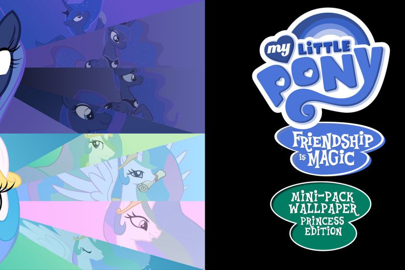 ... My Little Pony FIM Mini-Pack Wallpaper Princess Ed by BlueDragonHans