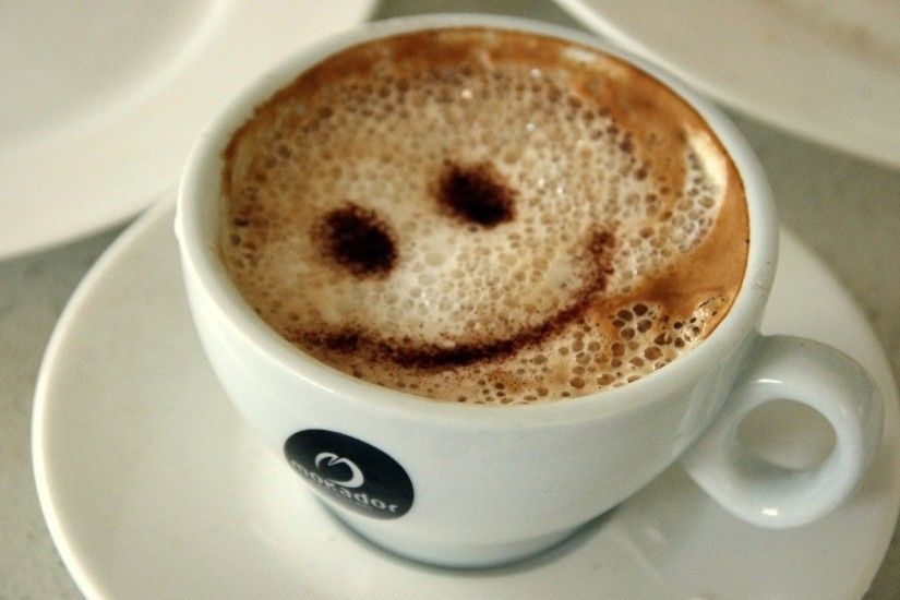 Cappuccino Coffee Smile Wallpaper