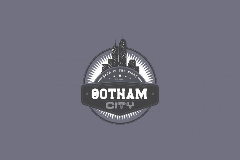 Gotham City, gray background