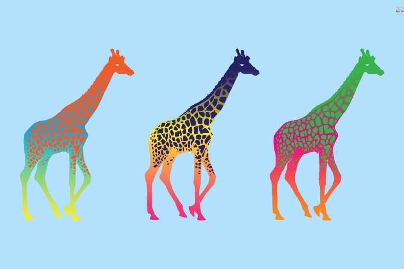 Neon giraffes wallpaper - Digital Art wallpapers - #