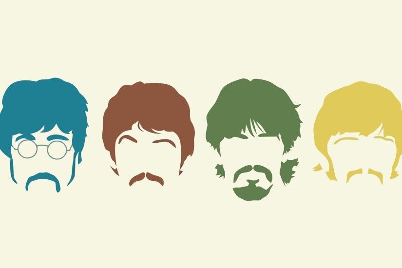 Preview wallpaper the beatles, silhouette, haircut, mustache, members  3840x2160